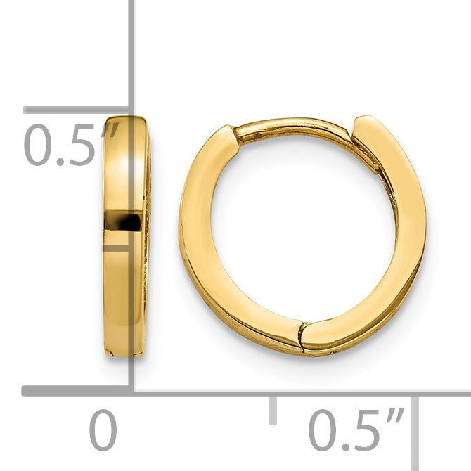 14k Round Hinged Hoop Earrings