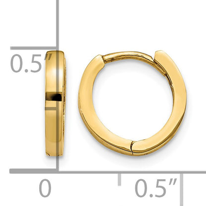 14k Round Hinged Hoop Earrings