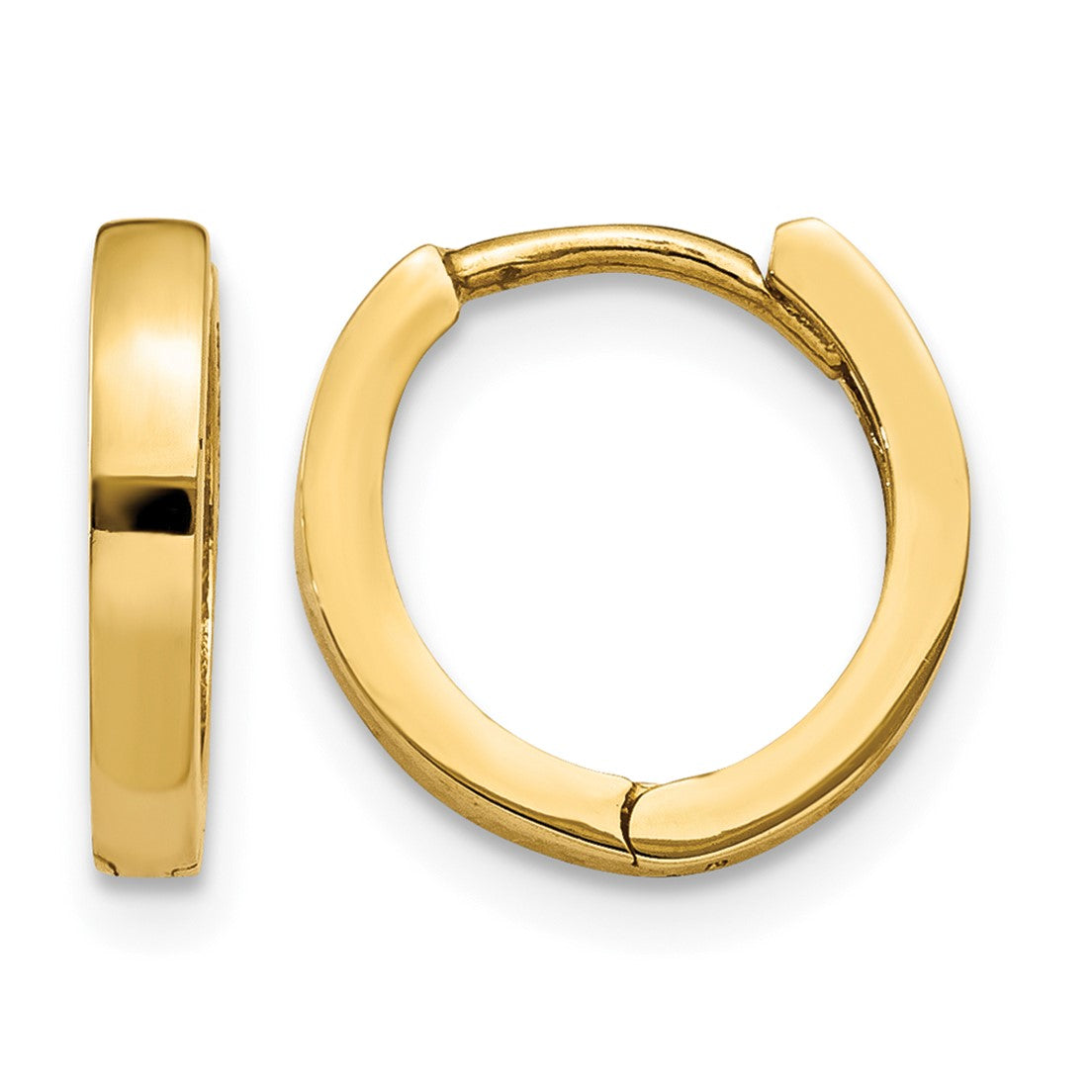 14k Round Hinged Hoop Earrings