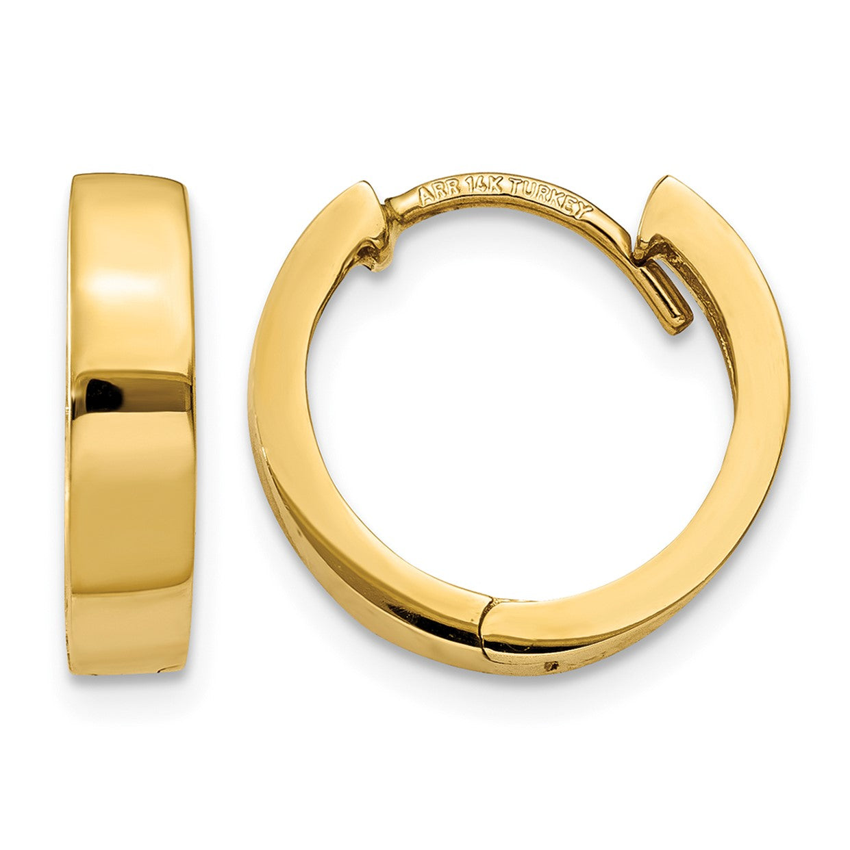 14k Round Hinged 2.5mm Hoop Earrings