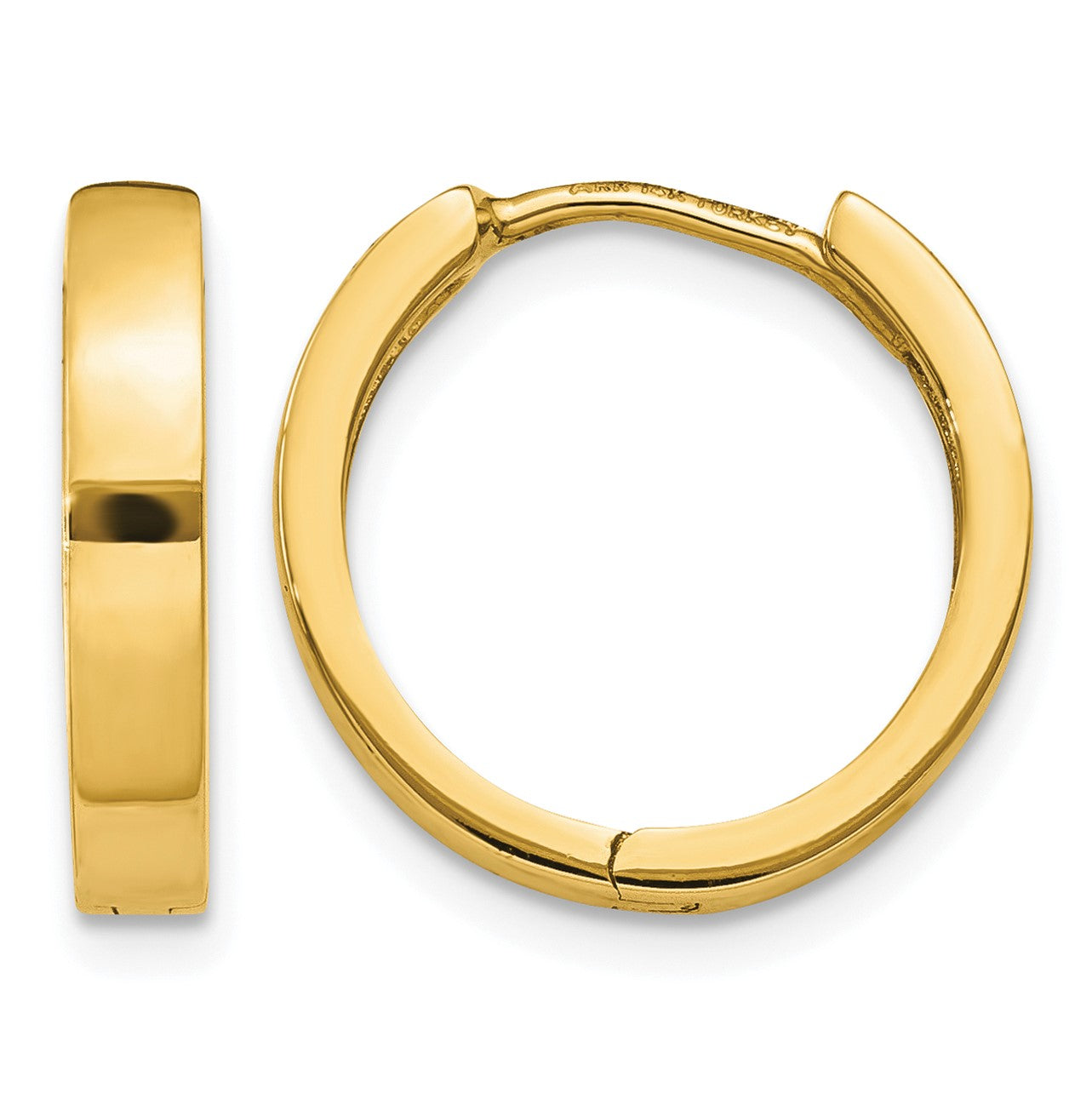 14k Round Hinged Hoop Earrings