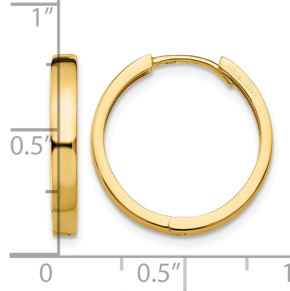 14K Hinged Hoop Earrings