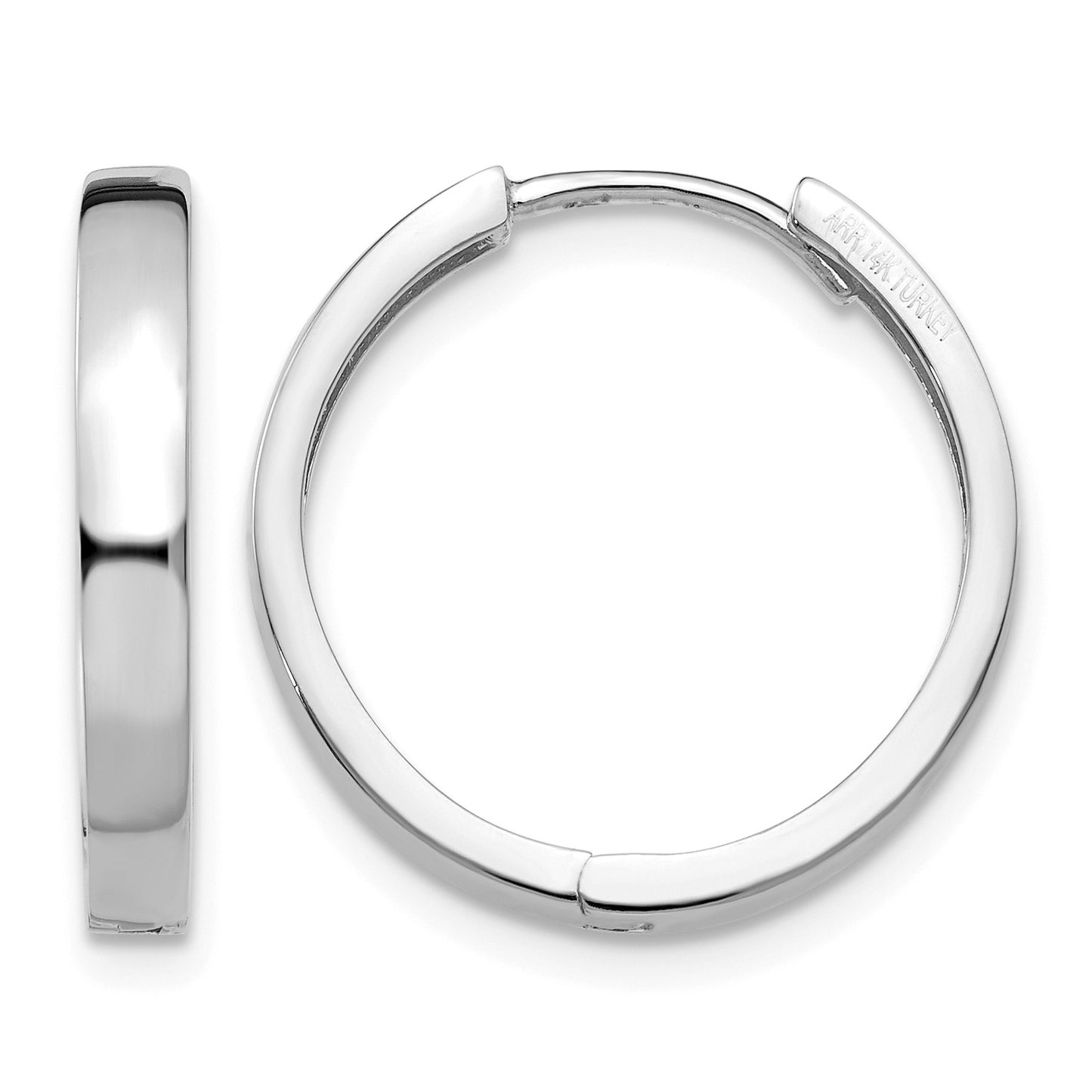 14k White Gold Hinged Earrings
