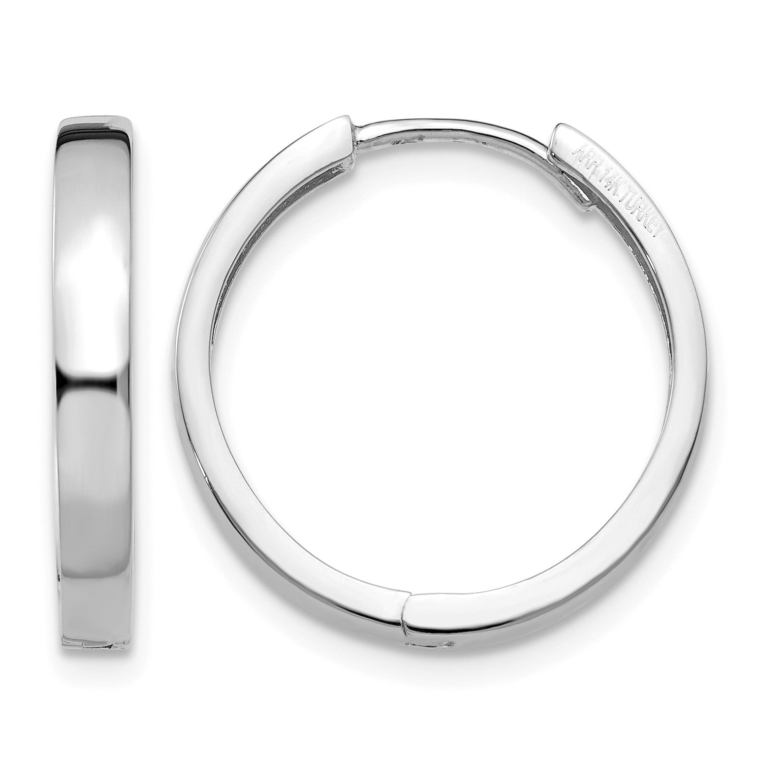14k White Gold Hinged Earrings