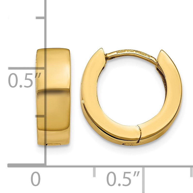 14K Hinged Hoop Earrings
