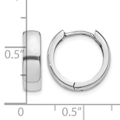 14k White Gold Hinged Earrings