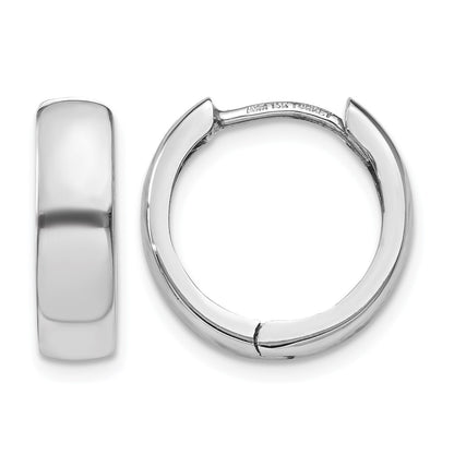 14k White Gold Hinged Earrings