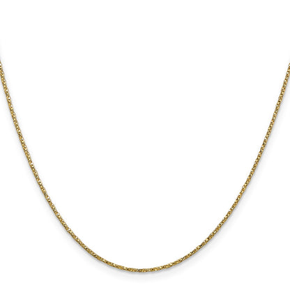 14K 18 inch .95mm Twisted Box with Lobster Clasp Chain