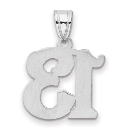 14kw Polished Etched Number 13 Pendant