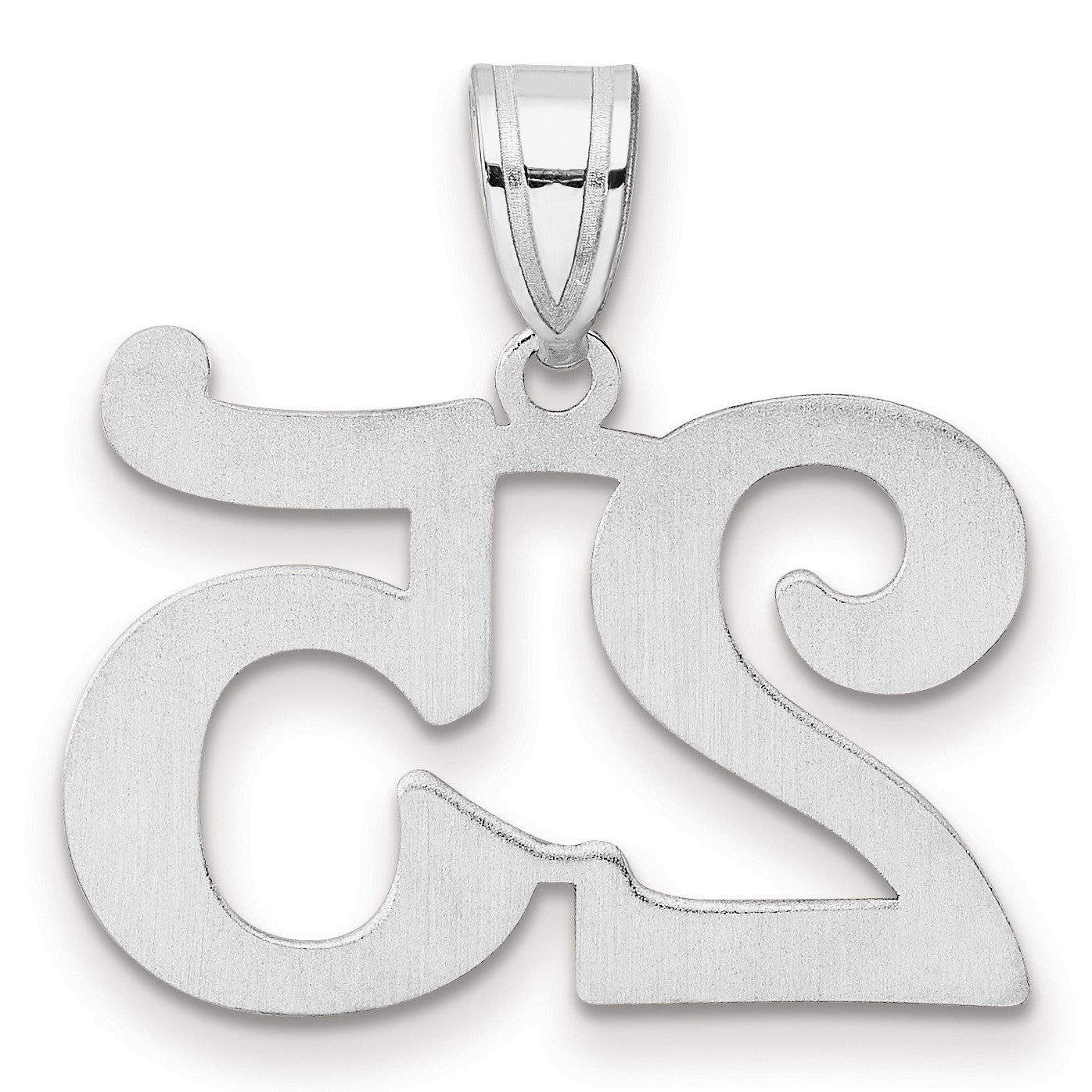 14kw Polished Number 25 Pendant