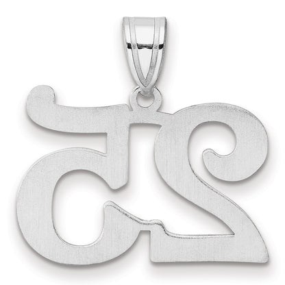 14kw Polished Number 25 Pendant