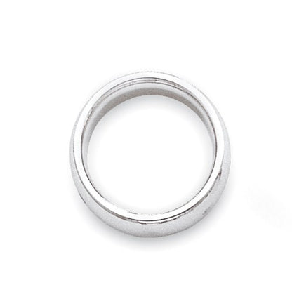 14k White Gold 3mm Standard Weight Comfort Fit Wedding Band Size 6