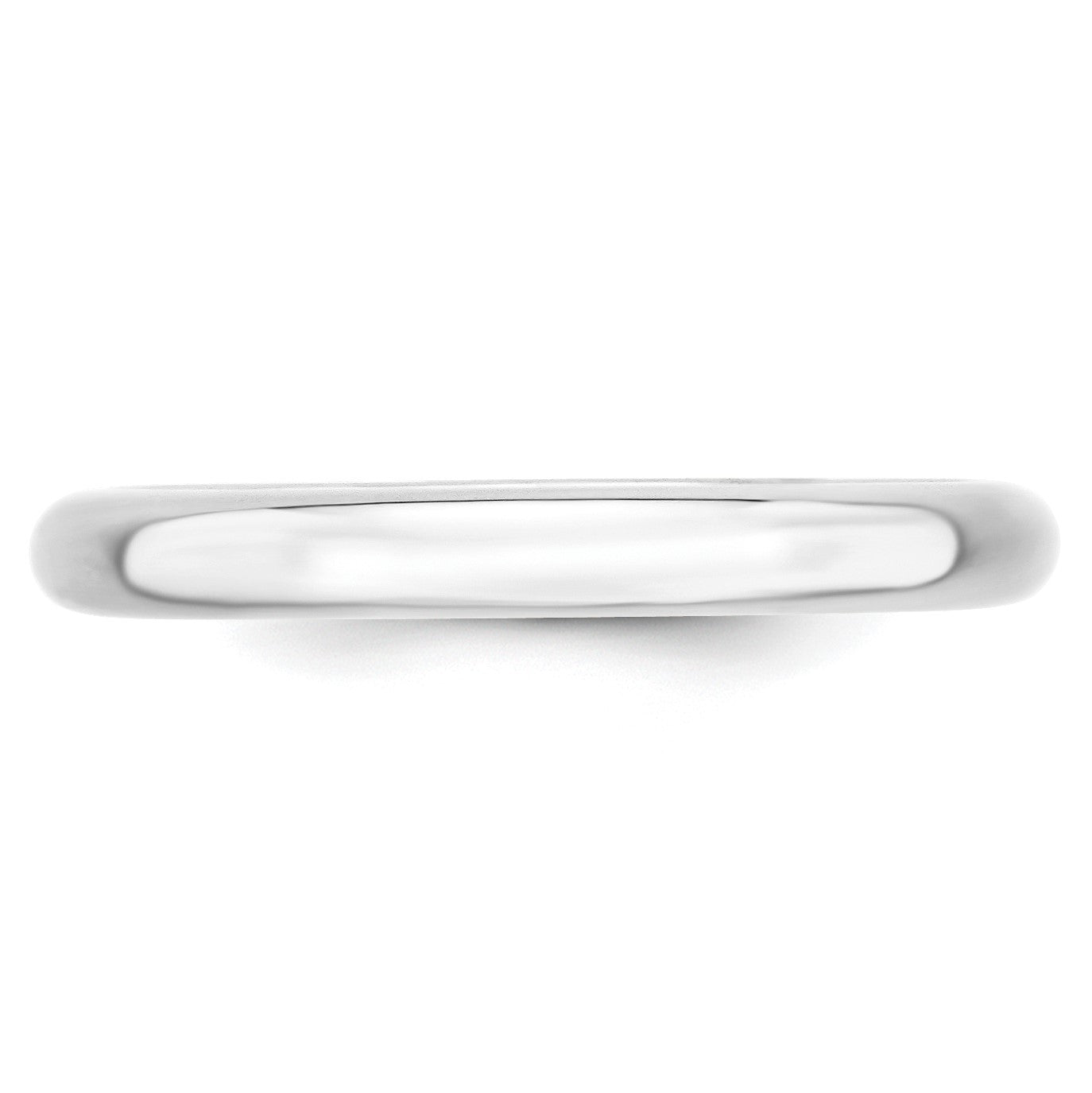 14k White Gold 3mm Standard Weight Comfort Fit Wedding Band Size 7.5
