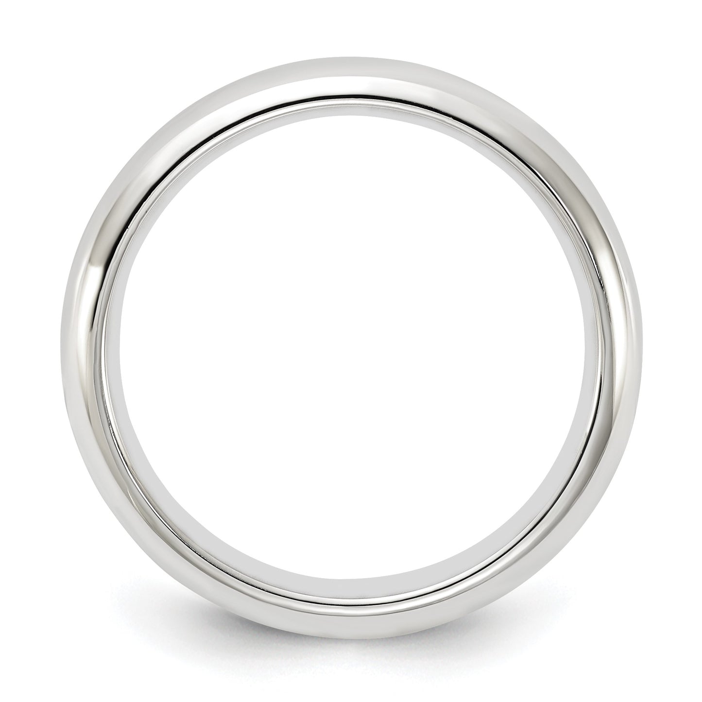 14k White Gold 4mm Standard Weight Comfort Fit Wedding Band Size 14