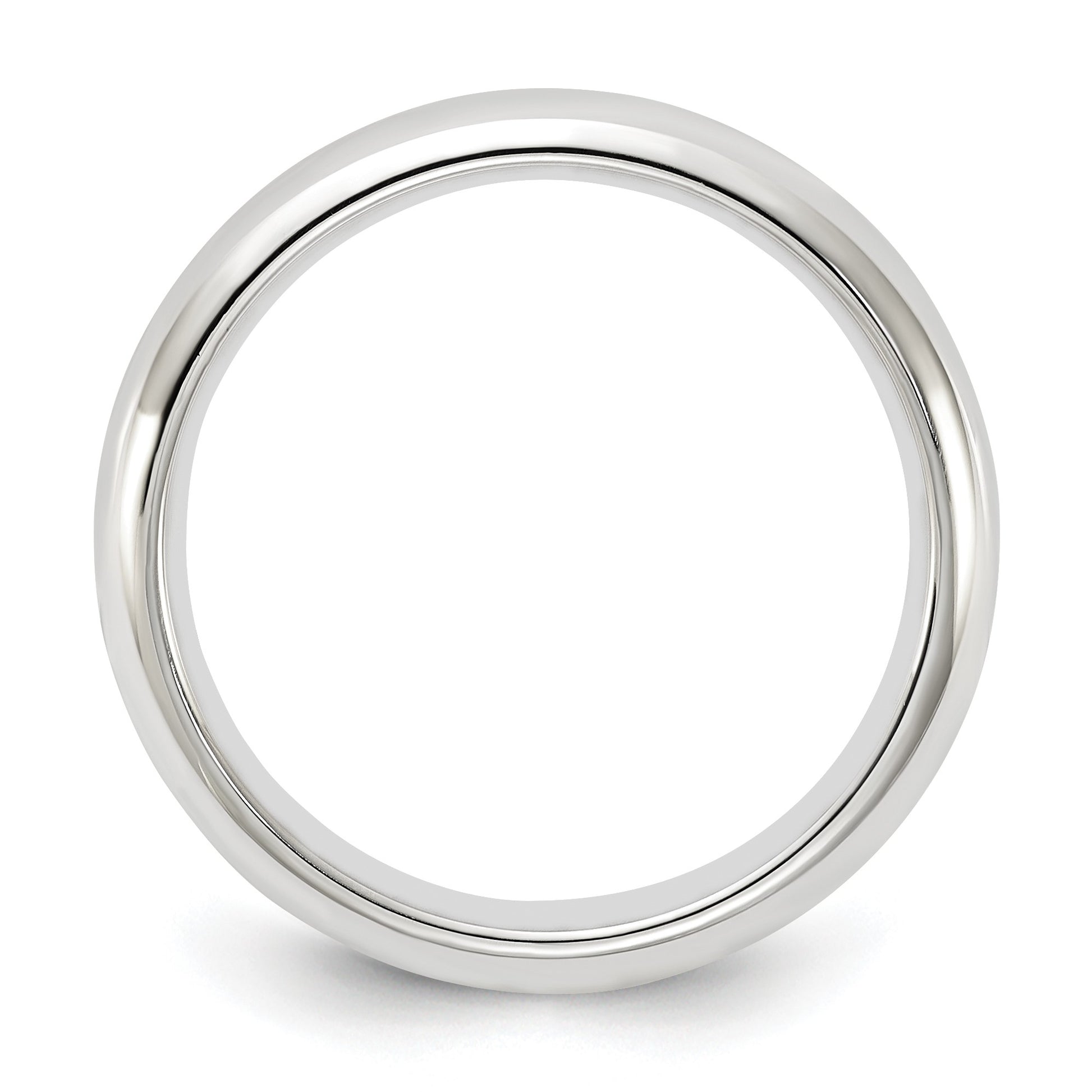 14k White Gold 4mm Standard Weight Comfort Fit Wedding Band Size 7