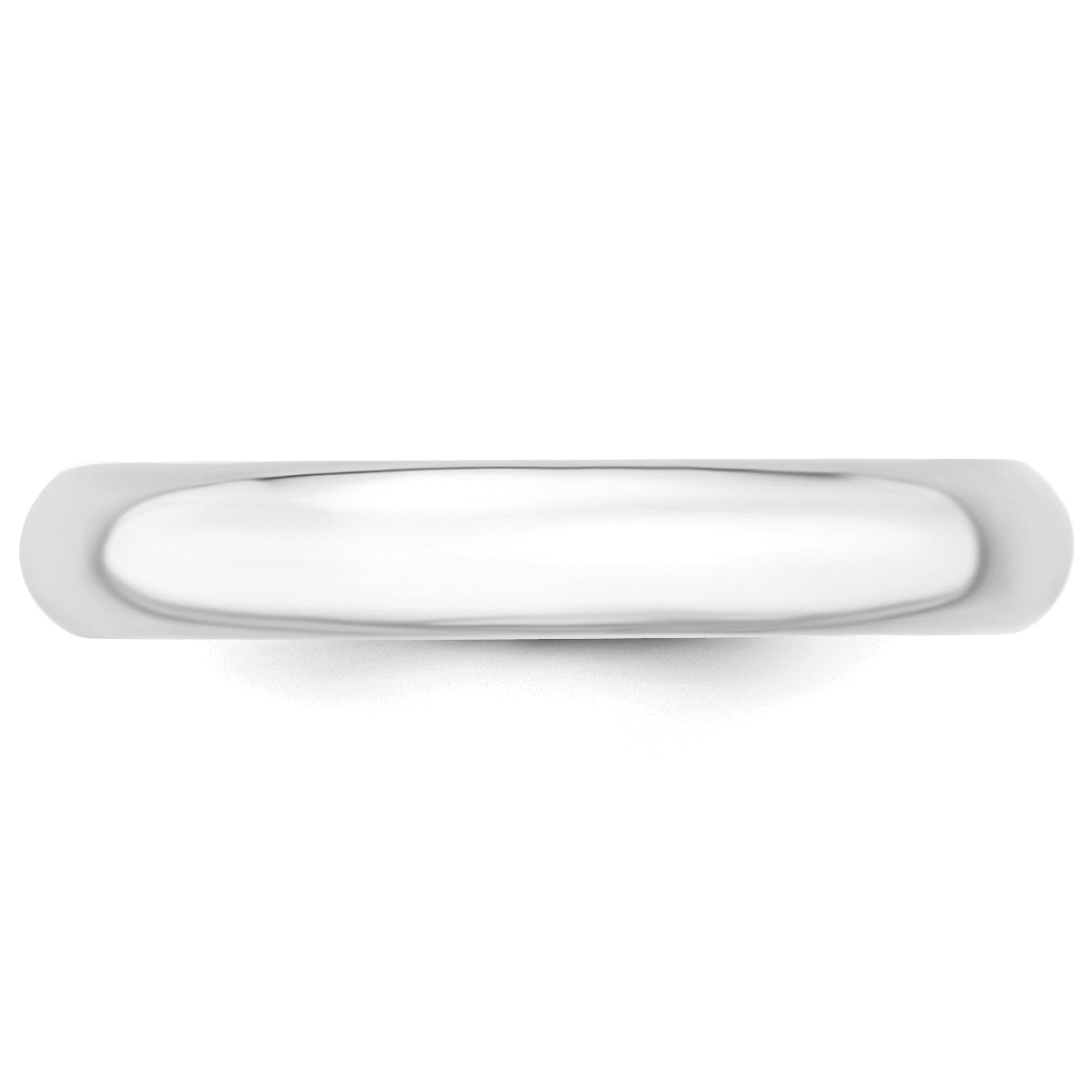 14k White Gold 4mm Standard Weight Comfort Fit Wedding Band Size 6.5
