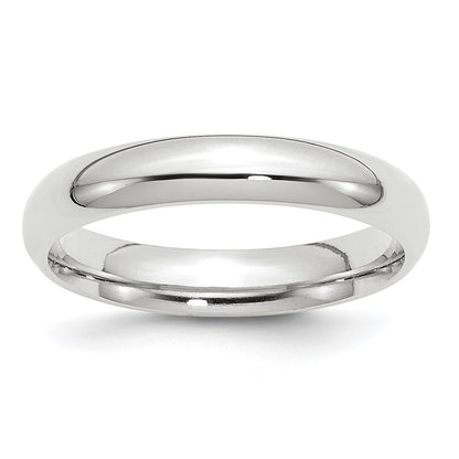 14k White Gold 4mm Standard Weight Comfort Fit Wedding Band Size 11