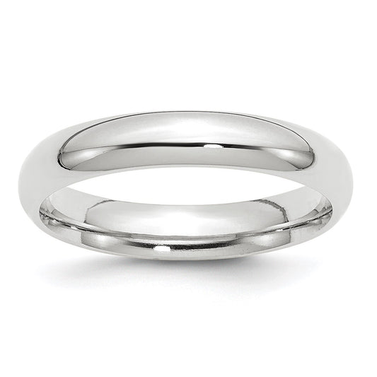 14k White Gold 4mm Standard Weight Comfort Fit Wedding Band Size 7