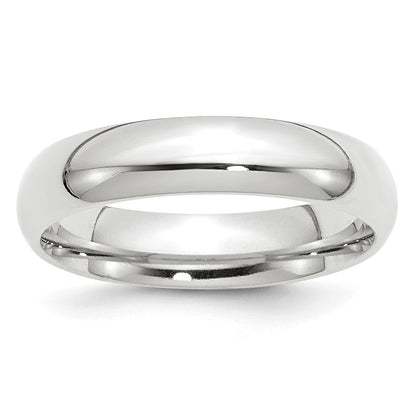 14k White Gold 5mm Standard Weight Comfort Fit Wedding Band Size 12