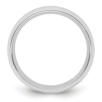 14k White Gold 7mm Standard Weight Comfort Fit Wedding Band Size 13
