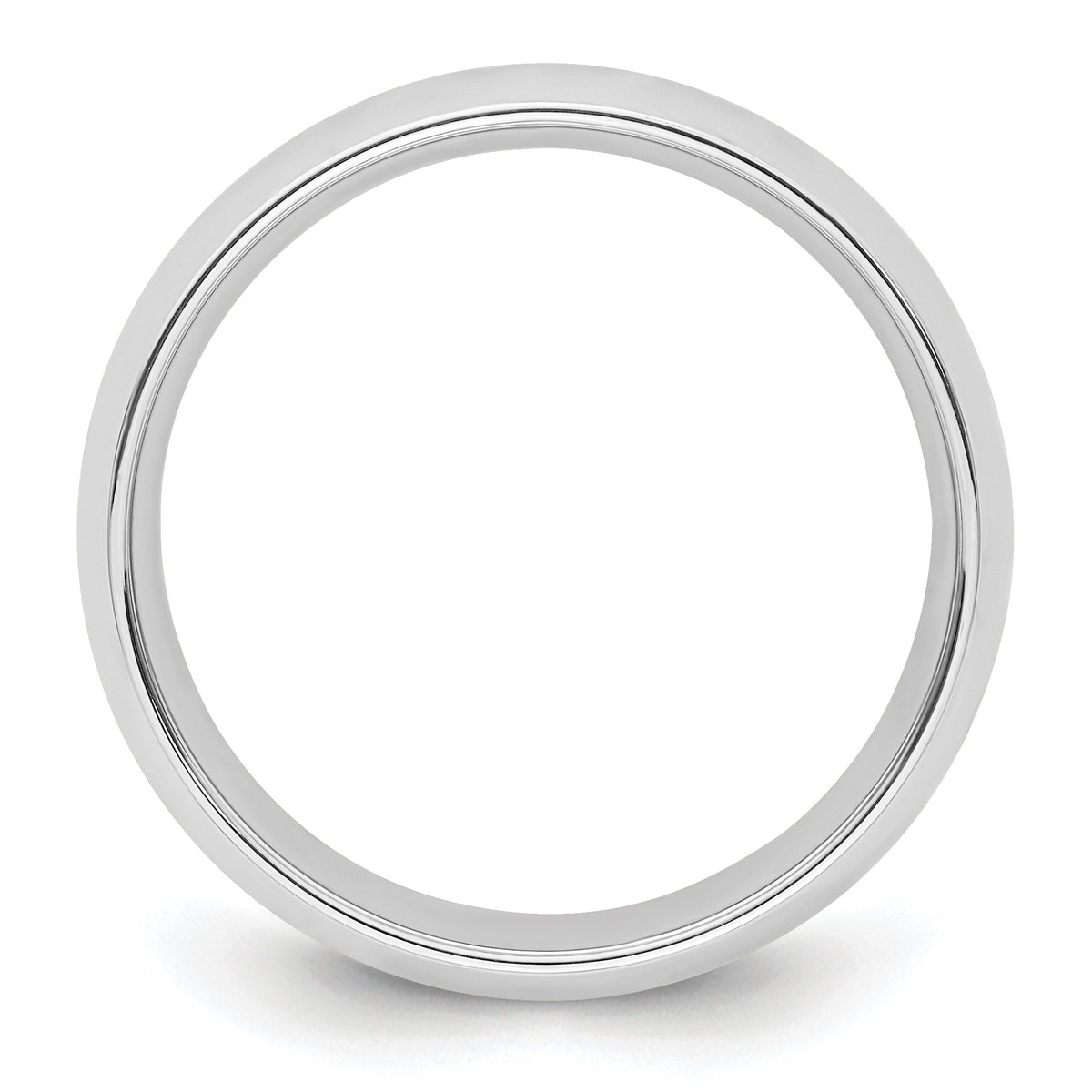 14k White Gold 7mm Standard Weight Comfort Fit Wedding Band Size 9.5