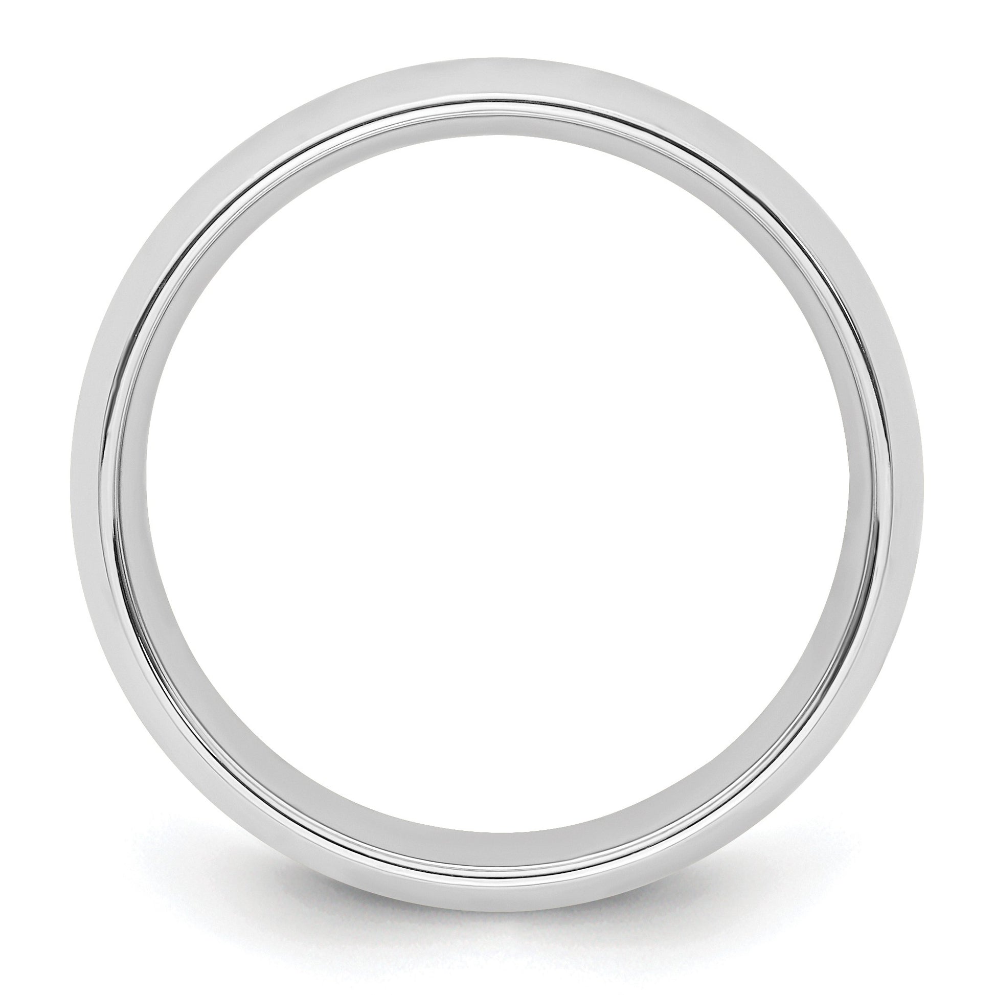 14k White Gold 8mm Standard Weight Comfort Fit Wedding Band Size 11