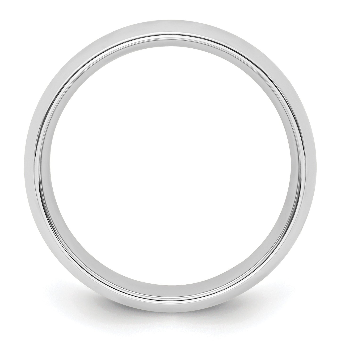14k White Gold 8mm Standard Weight Comfort Fit Wedding Band Size 10