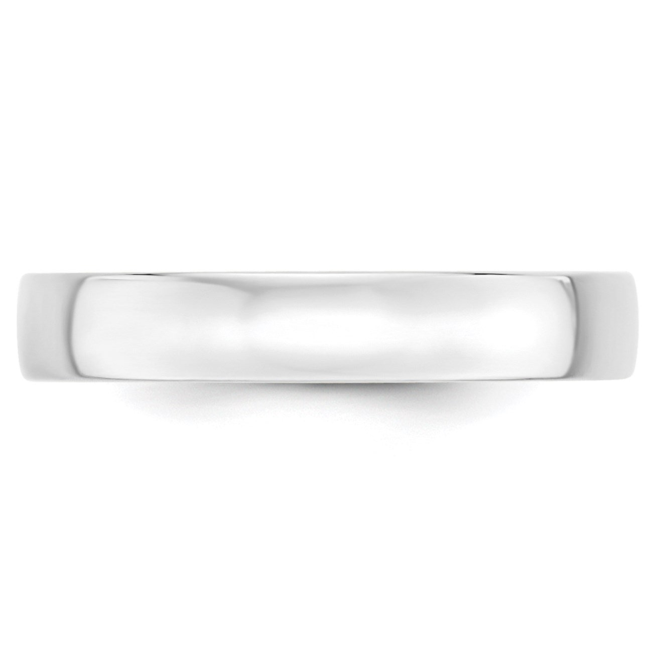 14k White Gold 4mm Lightweight Comfort Fit Wedding Band Size 7.5