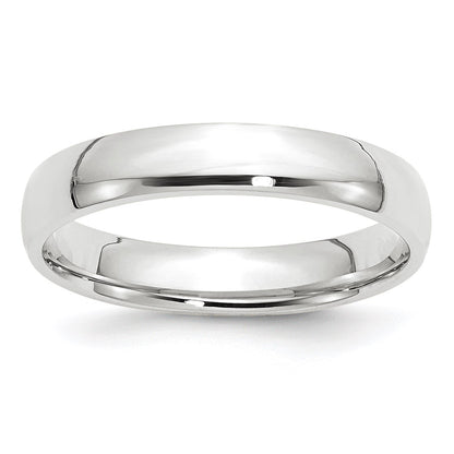 14k White Gold 4mm Lightweight Comfort Fit Wedding Band Size 8.5