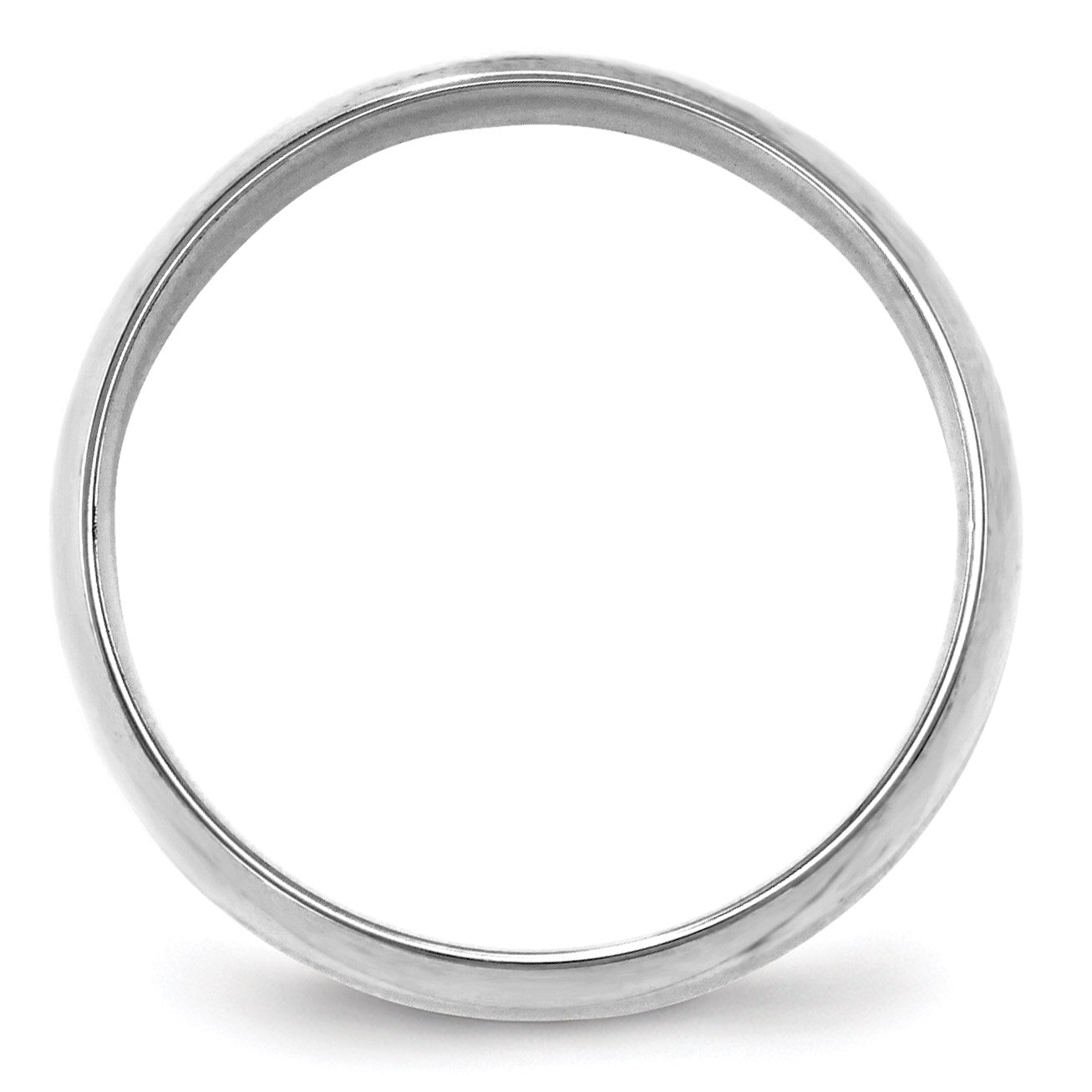14k White Gold 6mm Lightweight Comfort Fit Wedding Band Size 9