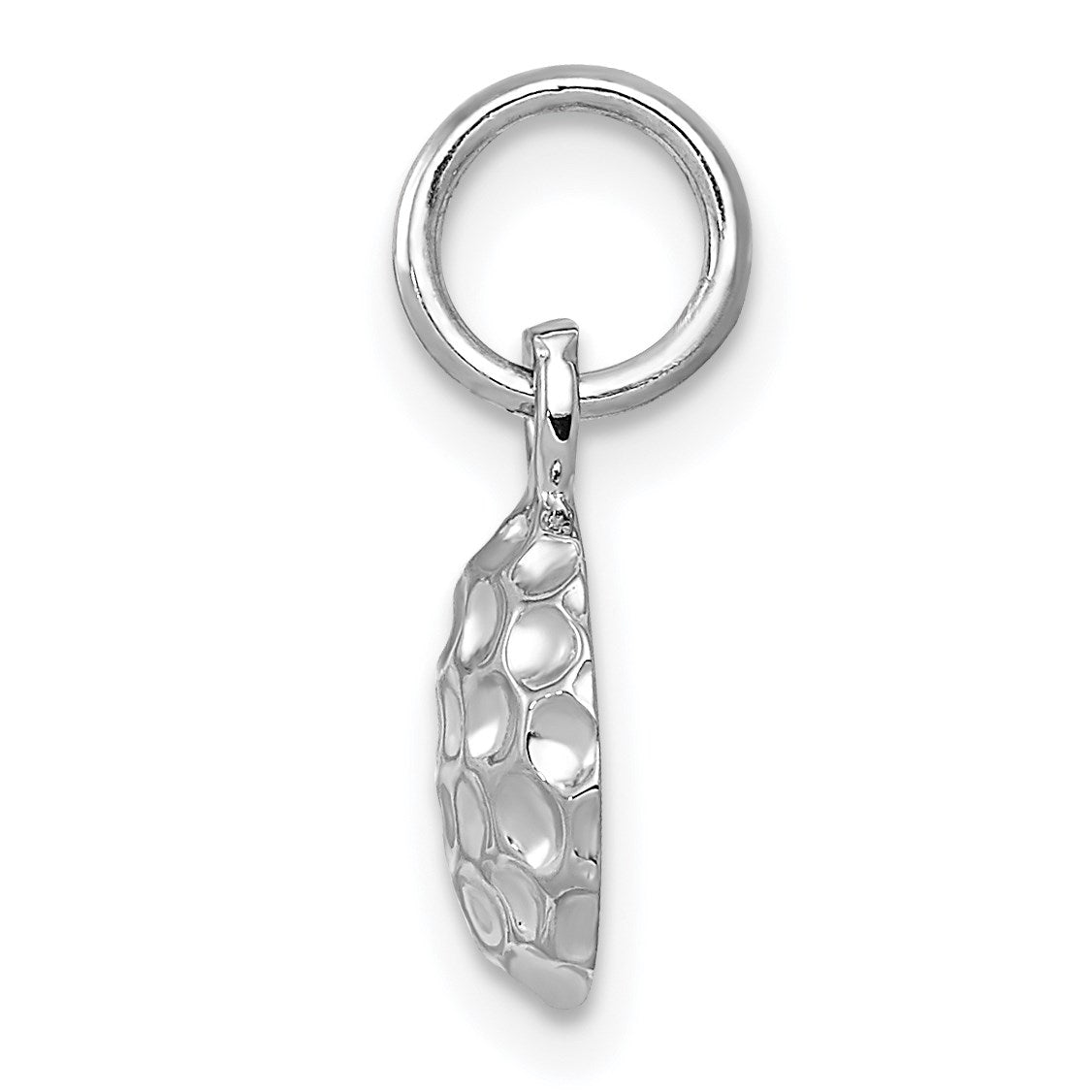 14k White Gold Domed Golf Ball Charm