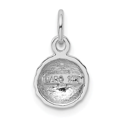 14k White Gold Domed Golf Ball Charm