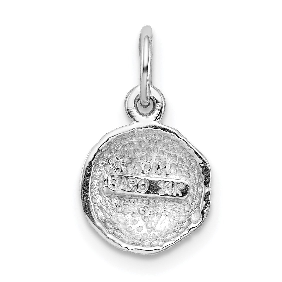 14k White Gold Domed Soccer Ball Charm
