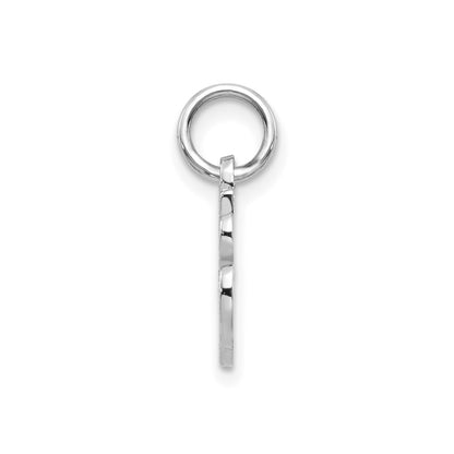 14KW White Gold Casted Script Letter A Initial Charm