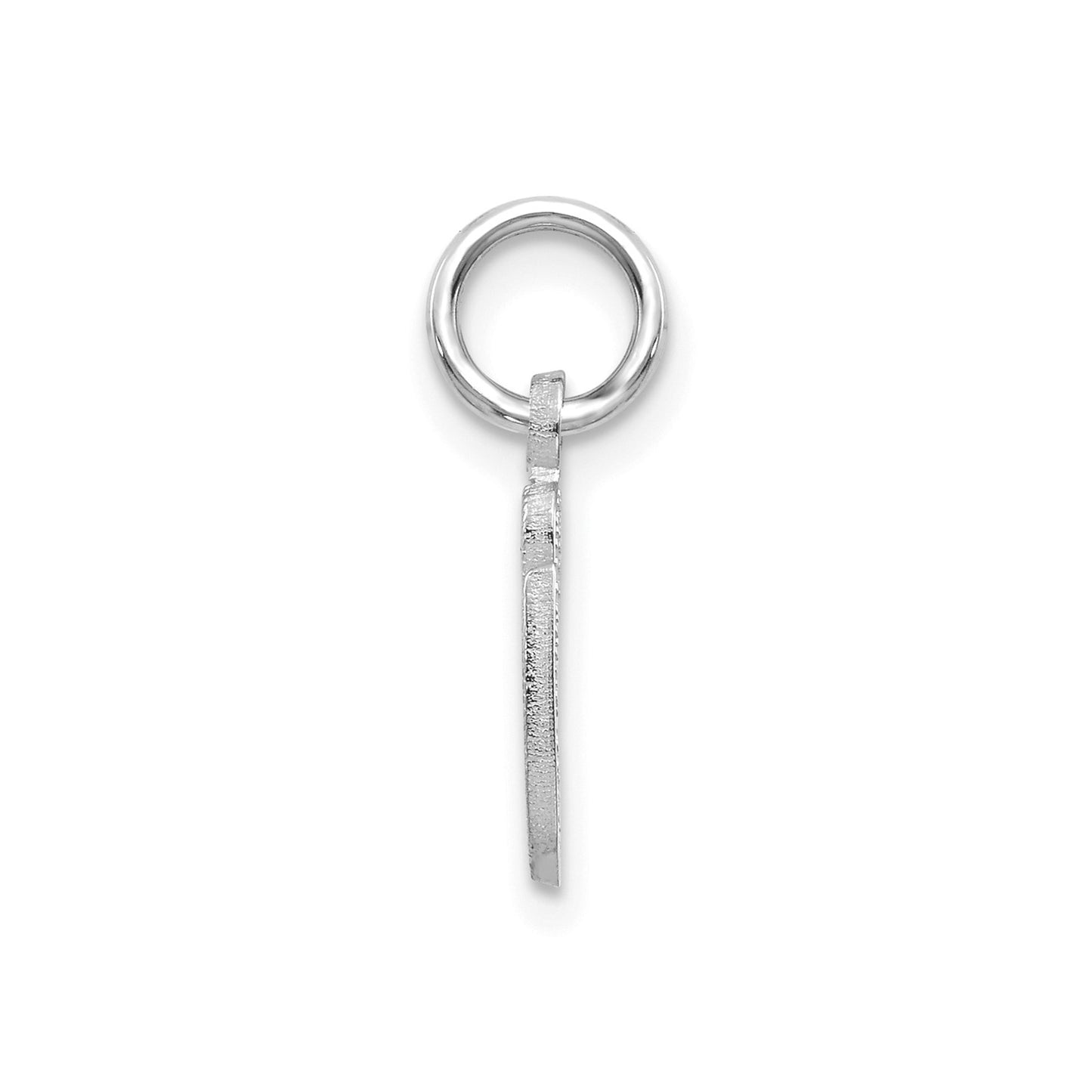 14KW White Gold Casted Script Letter G Initial Charm