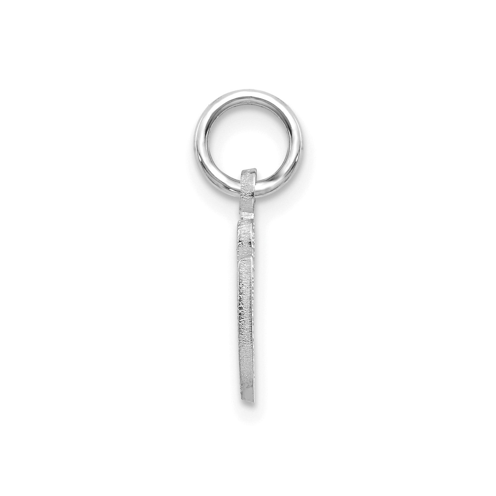 14KW White Gold Casted Script Letter G Initial Charm