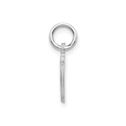 14KW White Gold Casted Script Letter G Initial Charm
