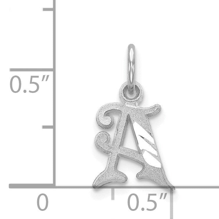 14KW Diamond-cut Letter A Initial Charm