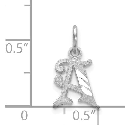 14KW Diamond-cut Letter A Initial Charm