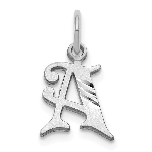 14KW Diamond-cut Letter A Initial Charm