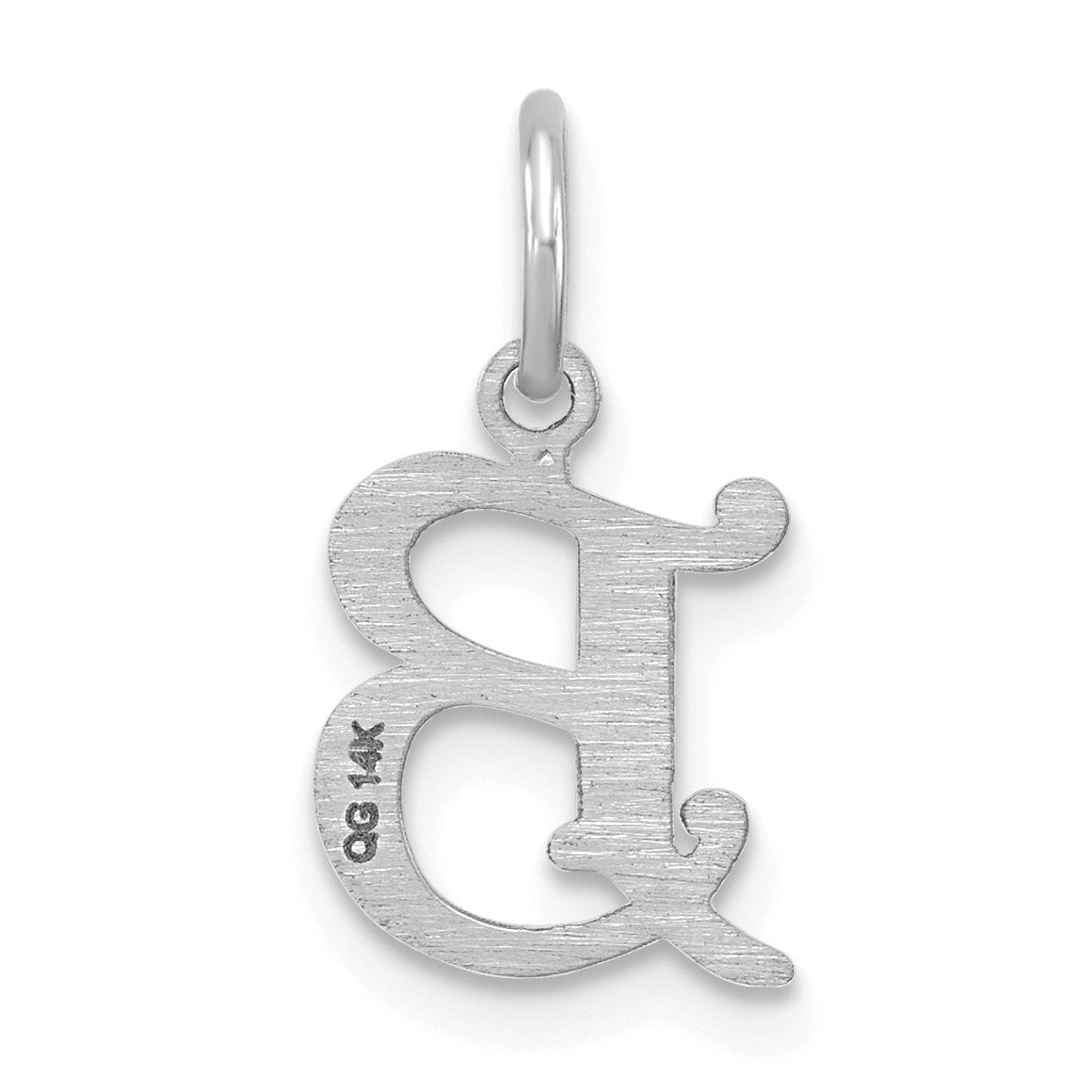 14KW Diamond-cut Letter B Initial Charm