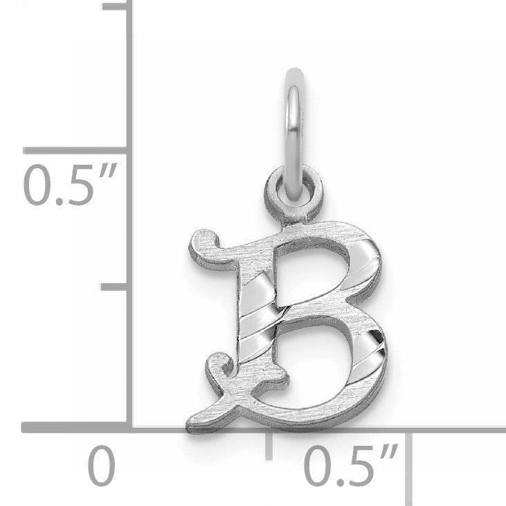 14KW Diamond-cut Letter B Initial Charm