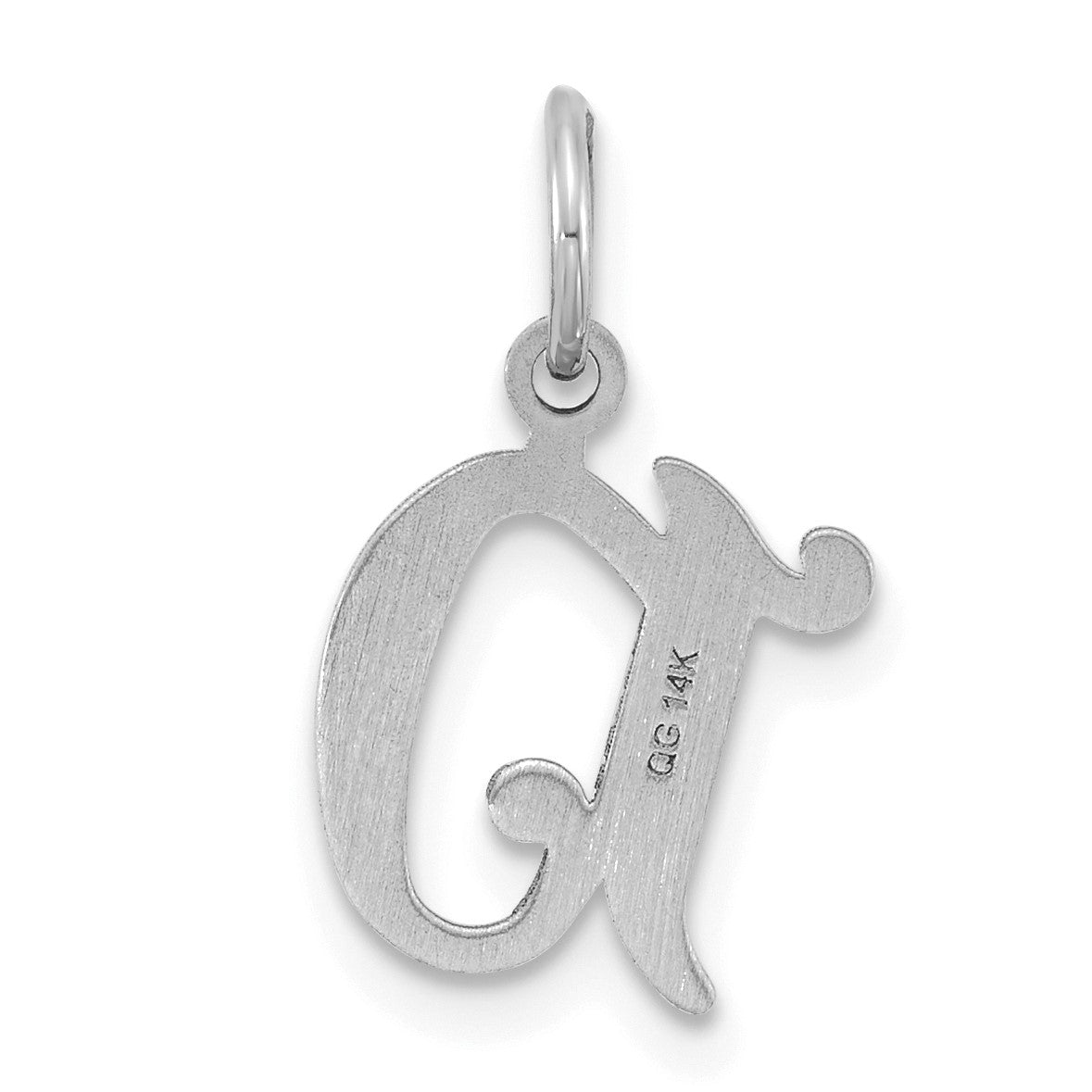 14KW Diamond-cut Letter D Initial Charm