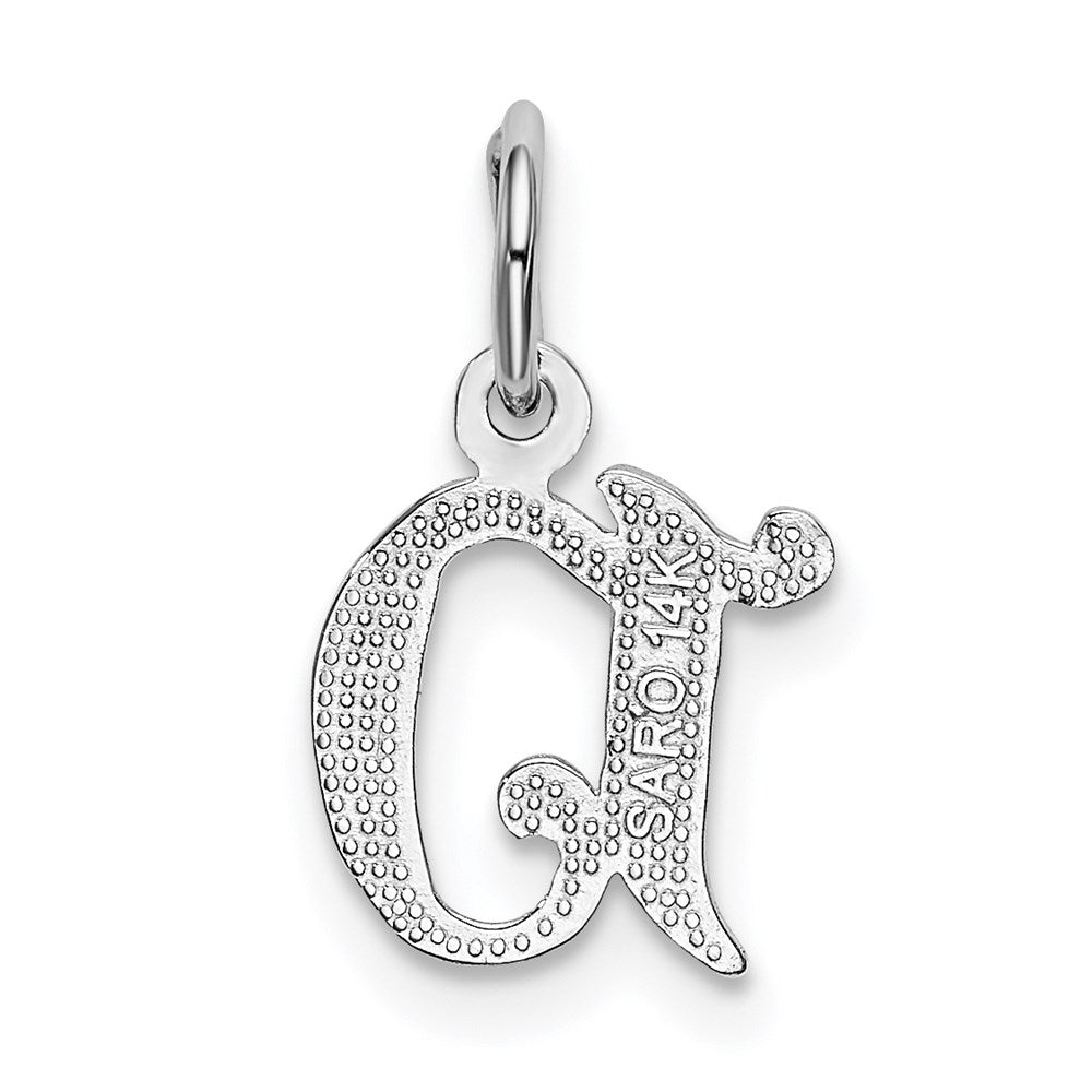 14KW Diamond-cut Letter D Initial Charm