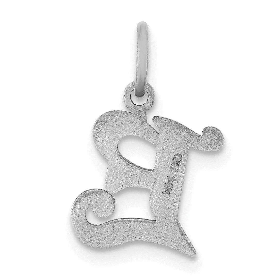 14KW Diamond-cut Letter E Initial Charm