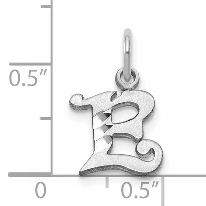 14KW Diamond-cut Letter E Initial Charm