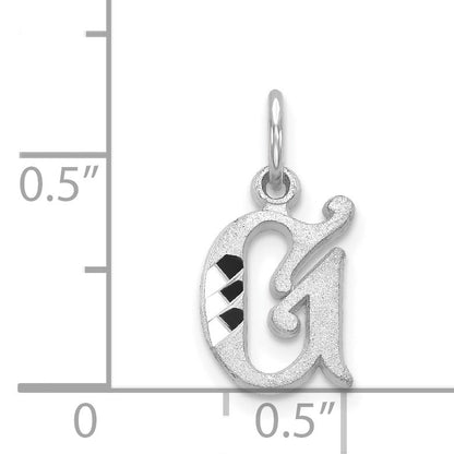 14KW Diamond-cut Letter G Initial Charm