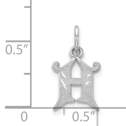 14KW Diamond-cut Letter H Initial Charm