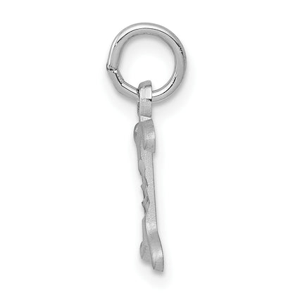 14KW Diamond-cut Letter I Initial Charm