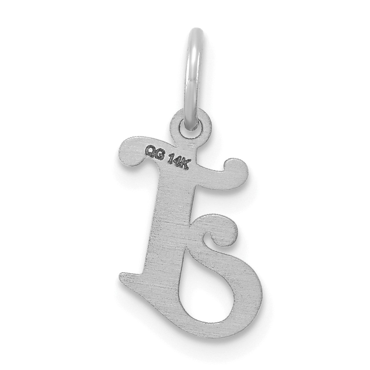 14KW Diamond-cut Letter J Initial Charm